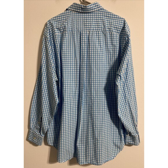 Vineyard Vines Men's Dress Shirt L Blue White Plaid Tucker Preppy College - Picture 2 of 15